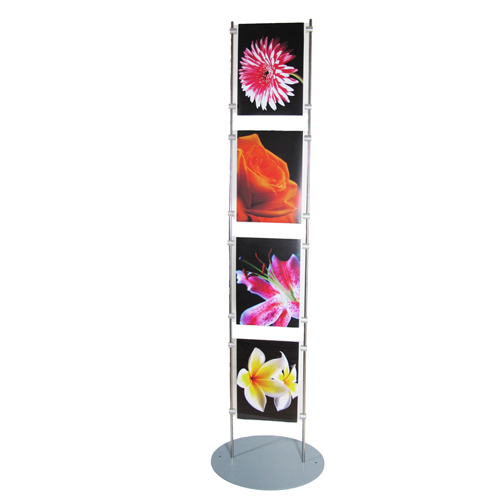 4x A4P poster holders on Lite display stand